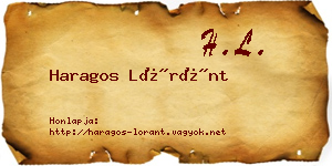 Haragos Lóránt névjegykártya