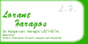 lorant haragos business card